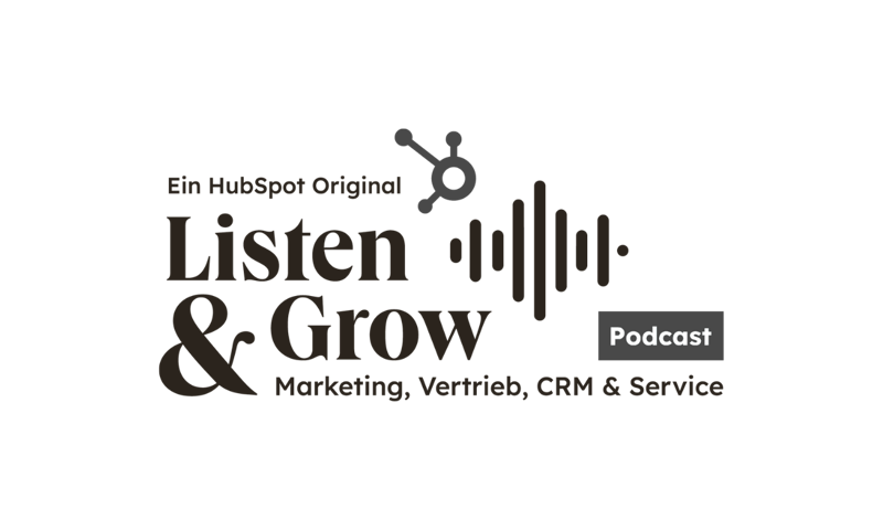 Logo vom HubSpot Listen & Grow Podcast